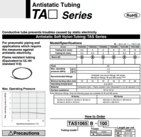 Thông số Ống khí SMC TAS0425B-100