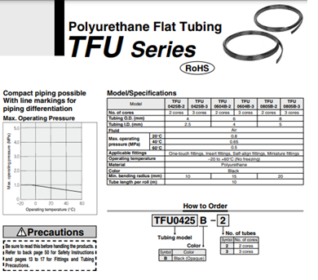Thông số Ống khí SMC TFU0425B-2